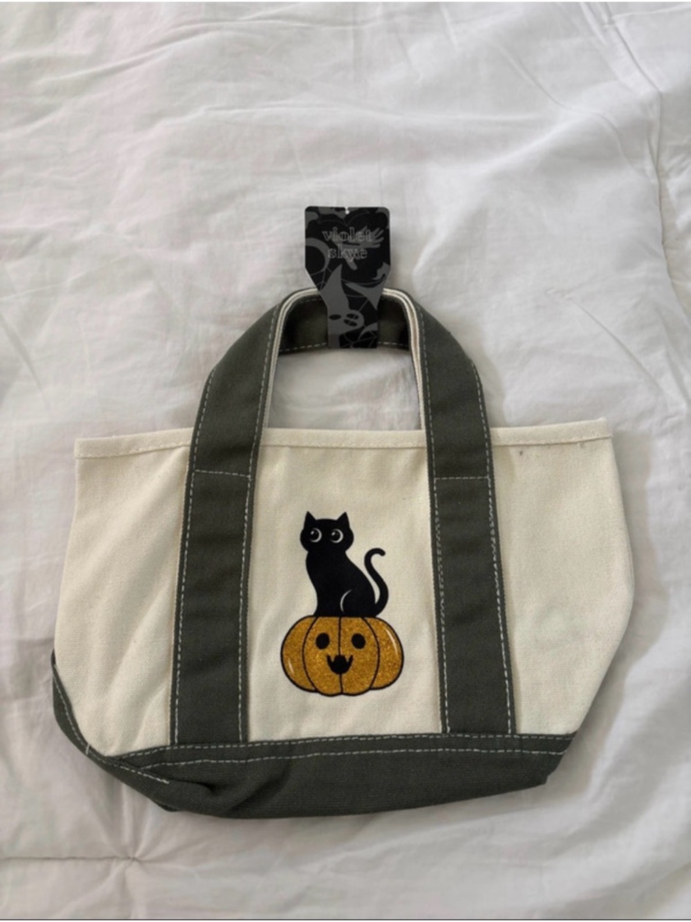 New Violet Sky Halloween Small Tote Bag